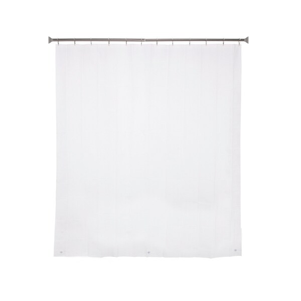 Kenney Mfg Medium Weight PEVA Shower Liner and Roller Ring Set, White KN61709 - main